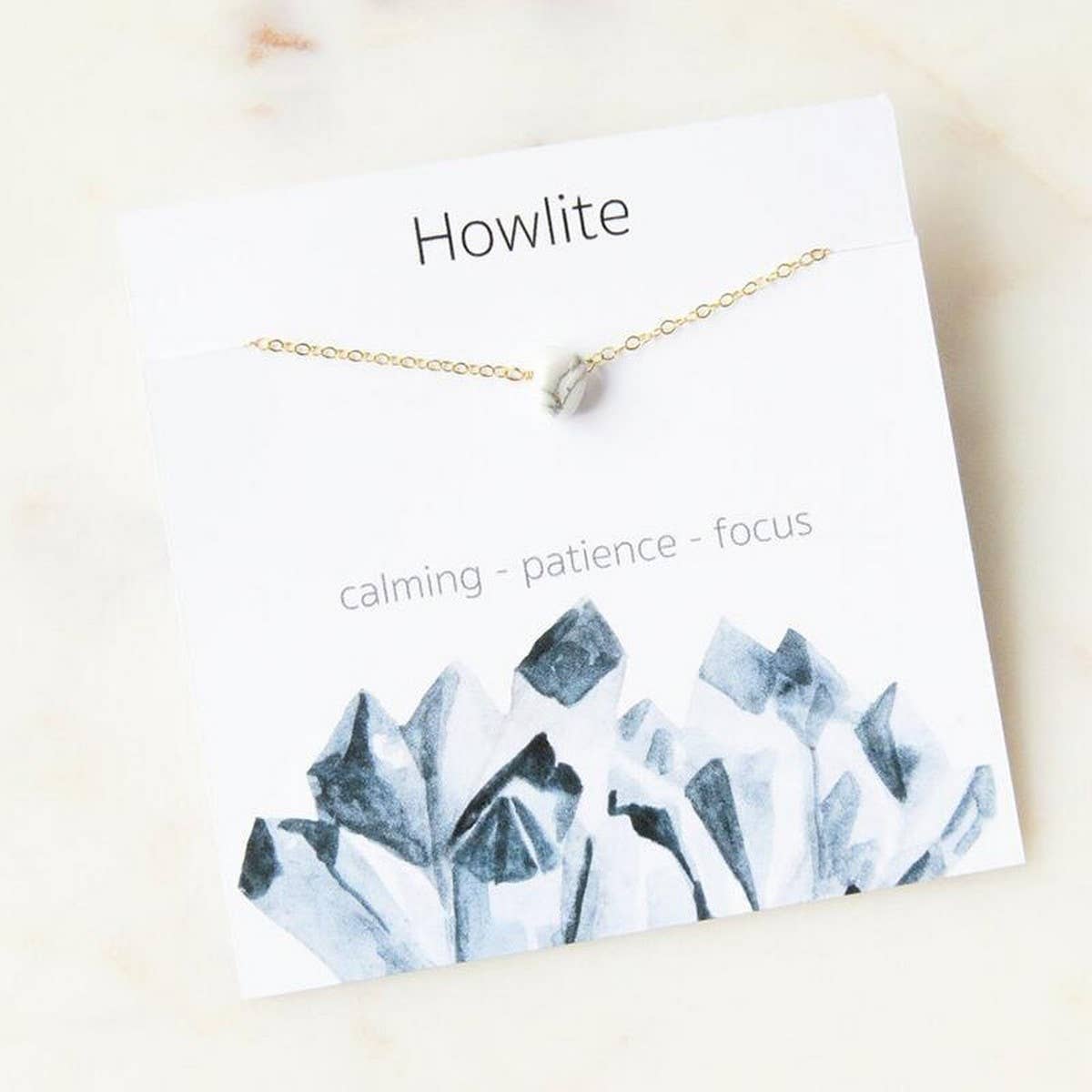 NATURAL CRYSTAL GRAVEL PENDANT NECKLACE WITH CARD_CWAJE1050