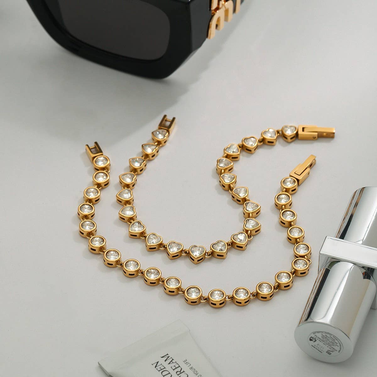 LUXURY ZIRCON BRACELET TITANIUM STEEL NO FADE_CWAJE4689