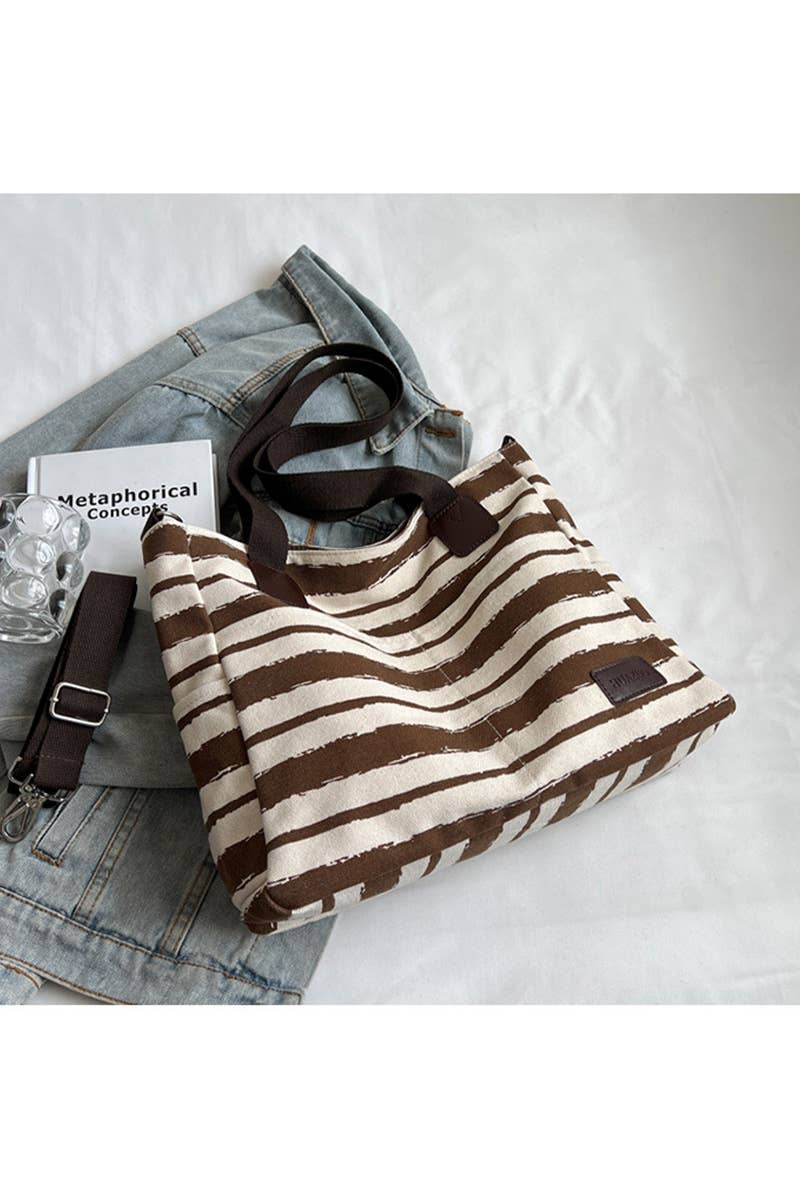 STRIPE SQUARE SHOPPERS BAG_CWAB0513