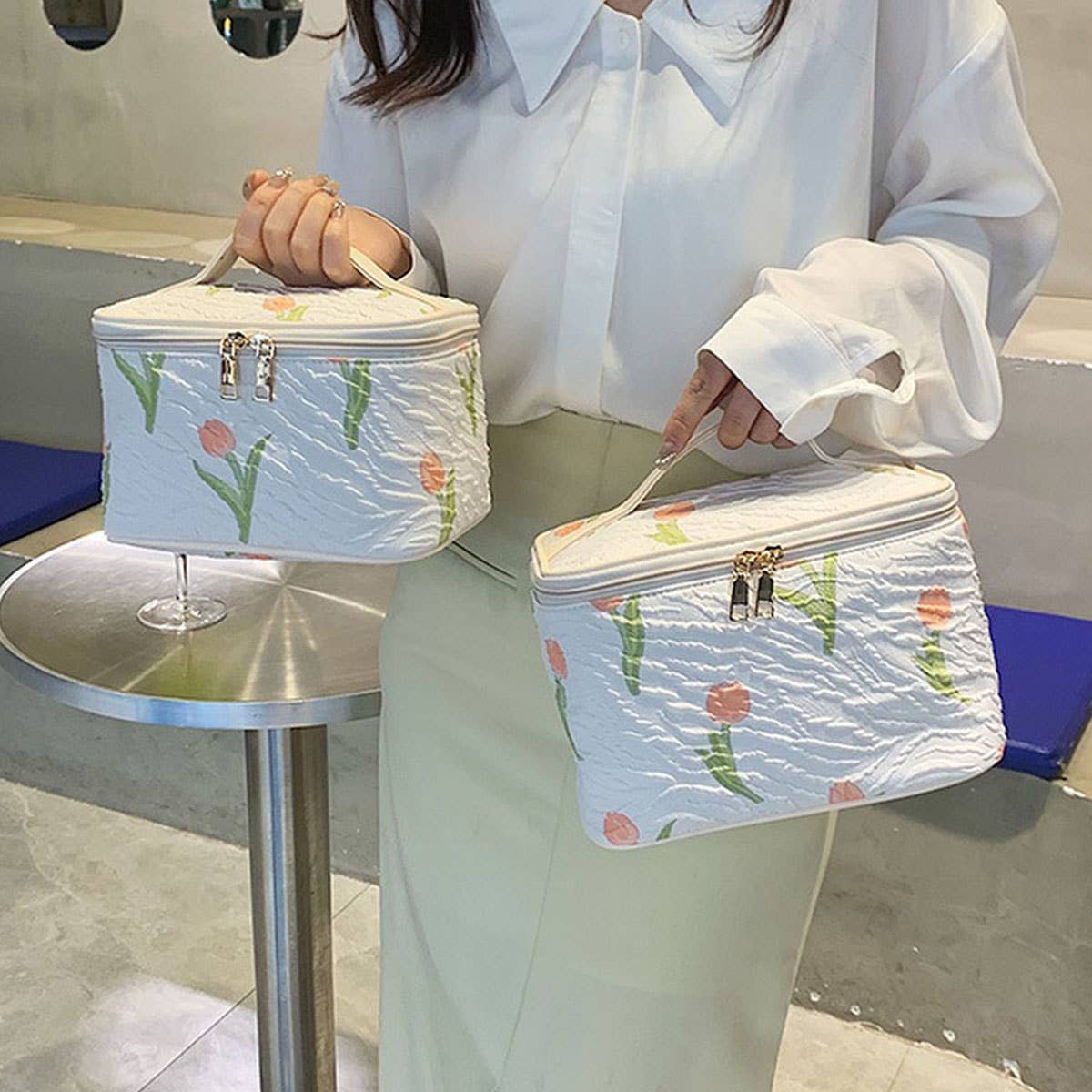 NEW STYLE FLORAL FASHION PORTABLE COSMETIC BAG_CWAB4440