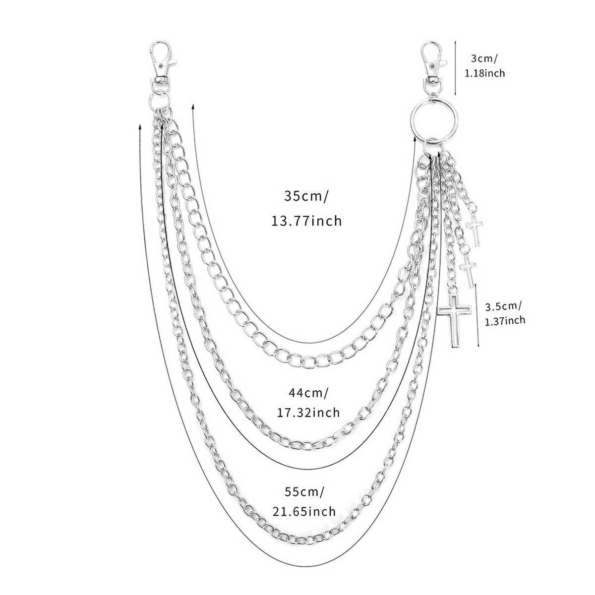 Versatile Multi-Layer Cross Trouser Chain_Cwmm4888