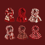 RED KNIT SCARF COZY WINTER CHRISTMAS GIFT_CWASC1500