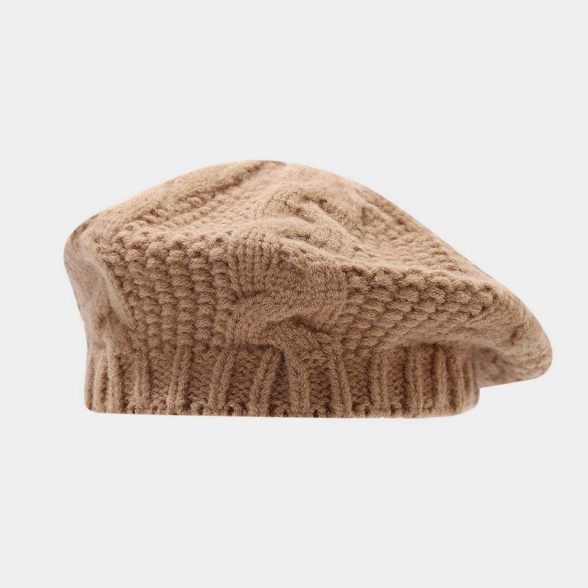 Women'S Thick Knit Beret Hat Winter Warm_Cwah04720