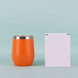 12OZ EGG SHAPE INSULATED WINE TUMBLER CUP_CWMM7905