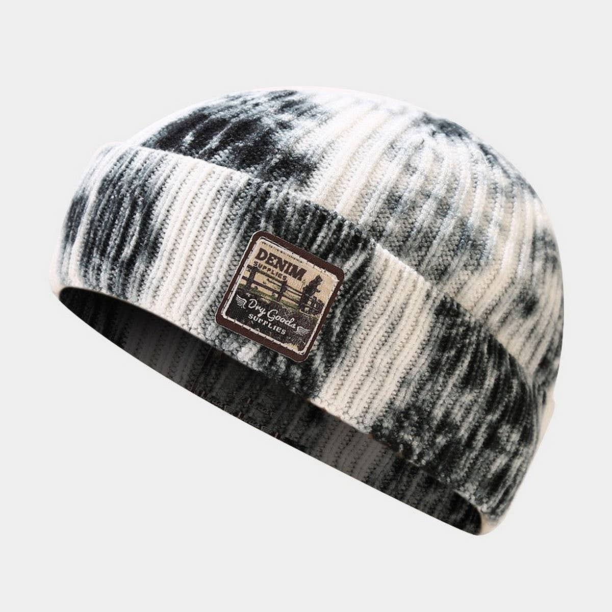 LABEL TIE DYED MELON SHAPED HAT KNITTED HAT_CWAH2076