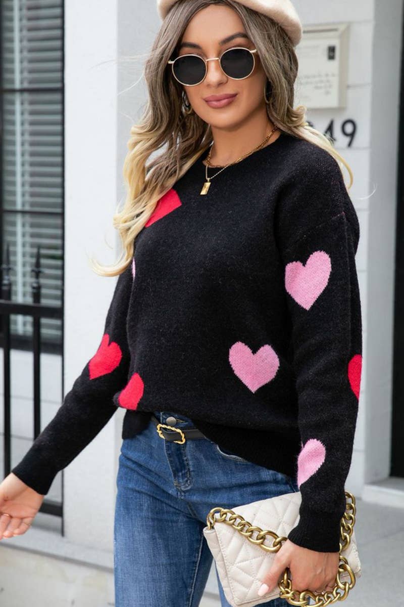 Women Casual Loose Round Neck Sweater_Cwoswl1451