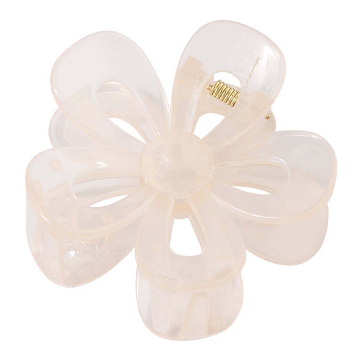 Matte Acrylic Flower Hair Claw Clip For Women_Cwaha07298