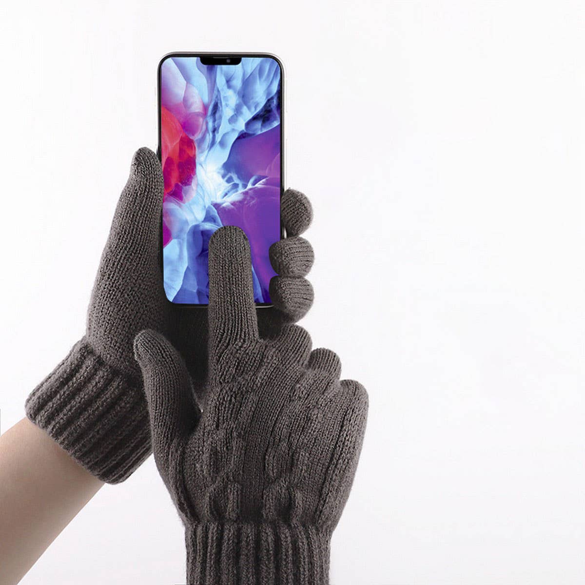 NEW MENS COLD PROOF KNITTED TOUCHSCREEN GLOVES_CWAG0394