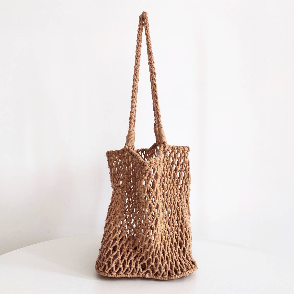 Ven Cotton Shoulder Beach Bag, Hollow Design_Cwab0809