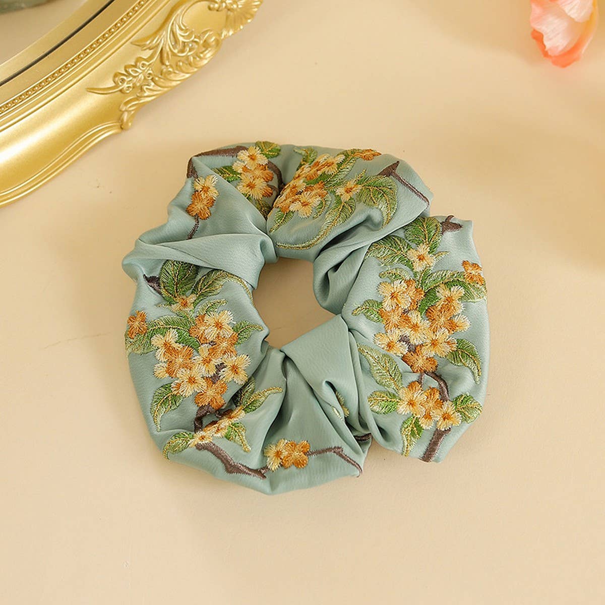 OSMANTHUS EMBROIDERED HAIR TIE FOR HANFU QIPAO_CWAHA5409