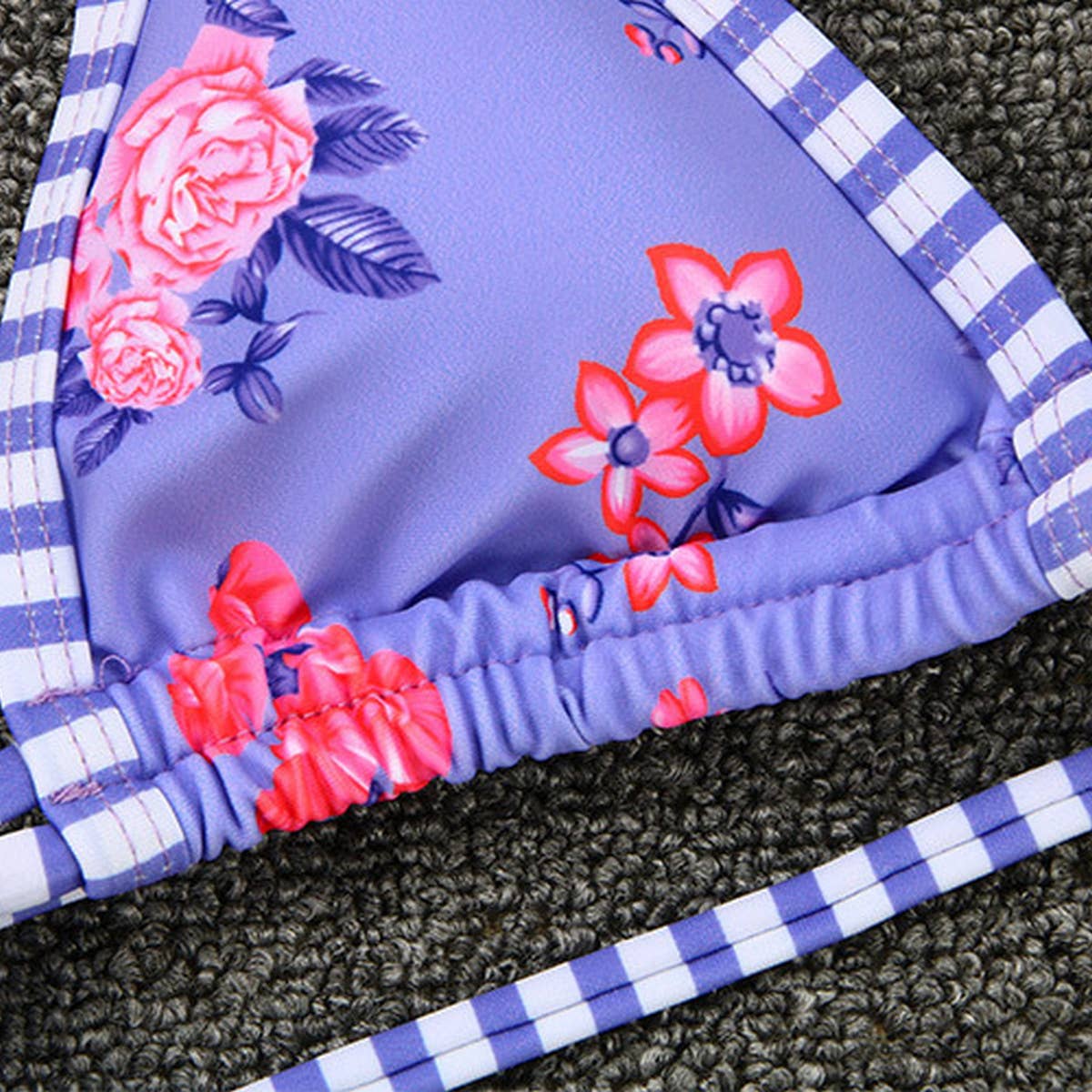 CONTRAST PRINT STRAPPY BIKINI SWIMSUIT_CWMW0240