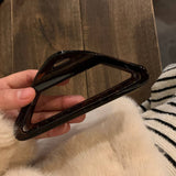 DARK TEA HAIR CLAW MINIMALIST SHARK CLIP FOR WOMEN_CWAHA3961