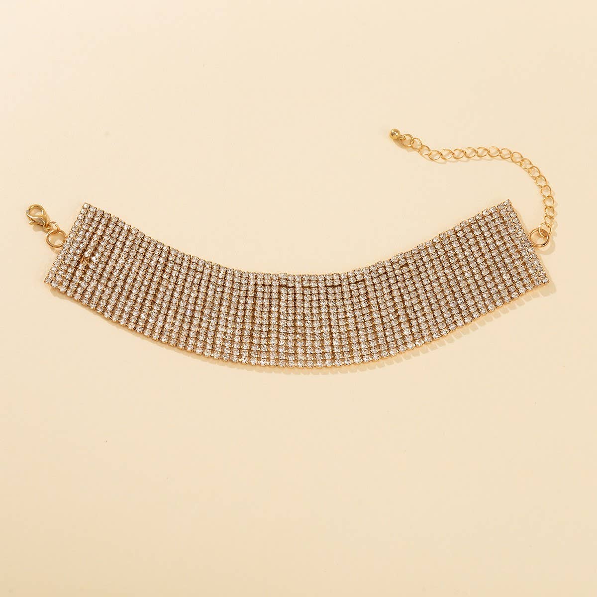 GOLD SPARKLING DIAMOND BRACELET WIDE BRACELET_CWAJE1147