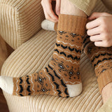 Extra Thick Wool Fair Isle Winter Socks_Cwms03218