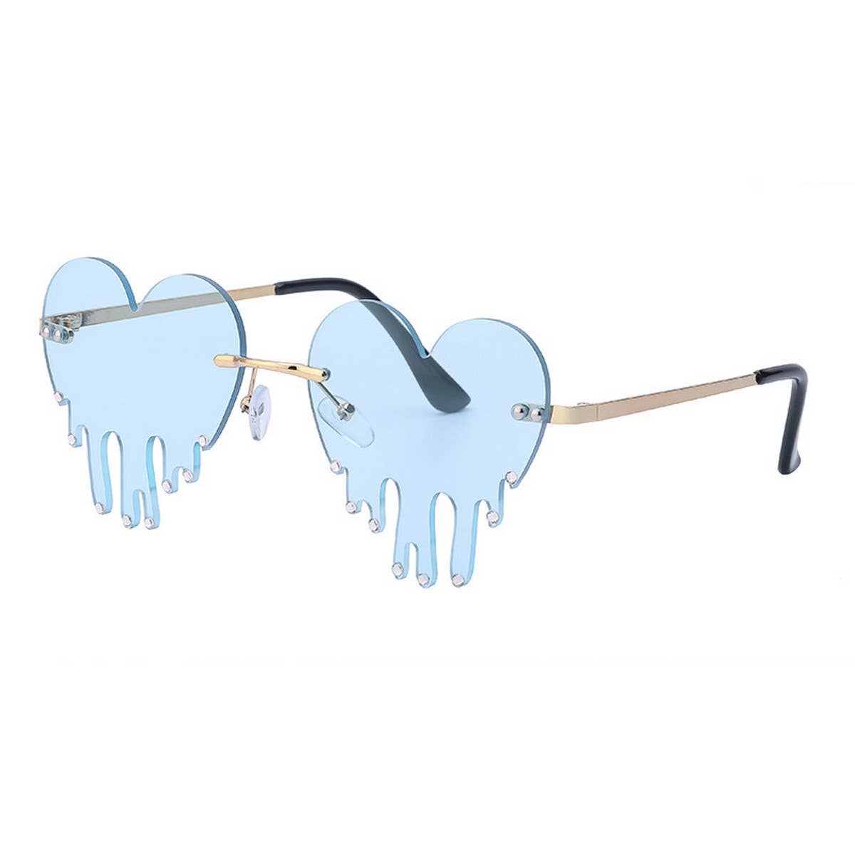 FASHIONABLE DIAMOND MELTING HEART SUNGLASSES_CWASG0709