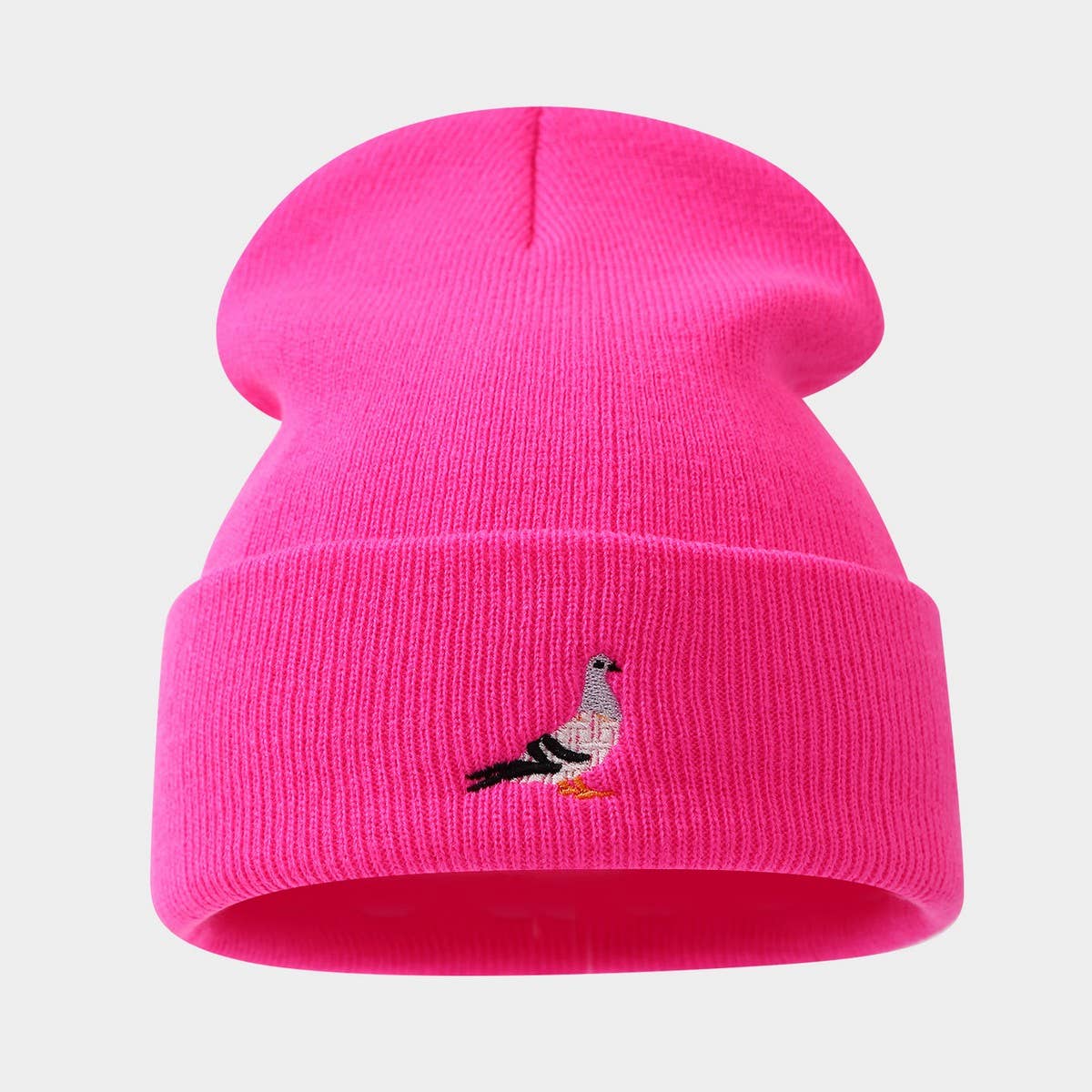 Dove Embroidered Acrylic Knit Beanie Unisex_Cwah04637
