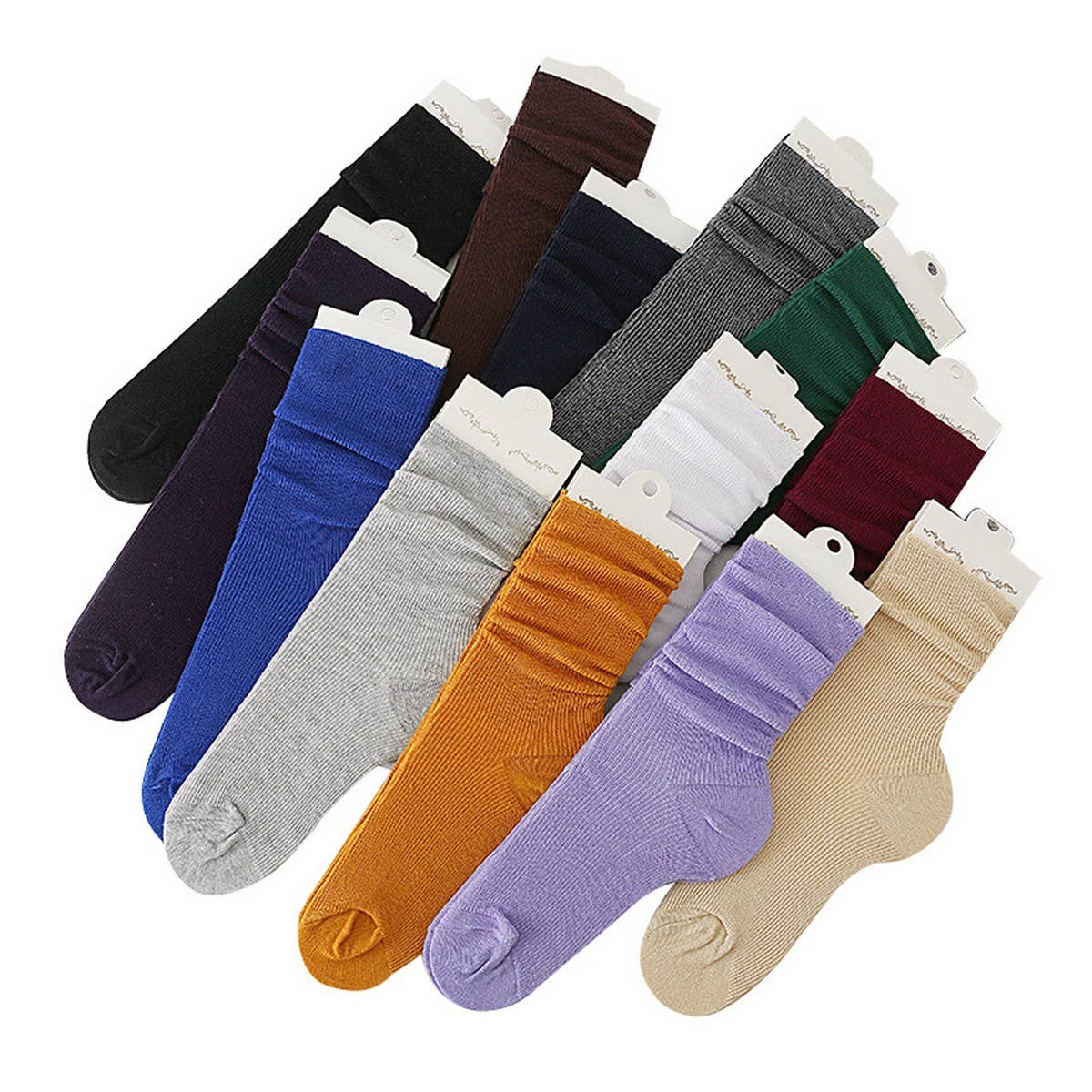 AUTUMN AND WINTER SOLID COLOR RETRO STOCKINGS_CWMS0982