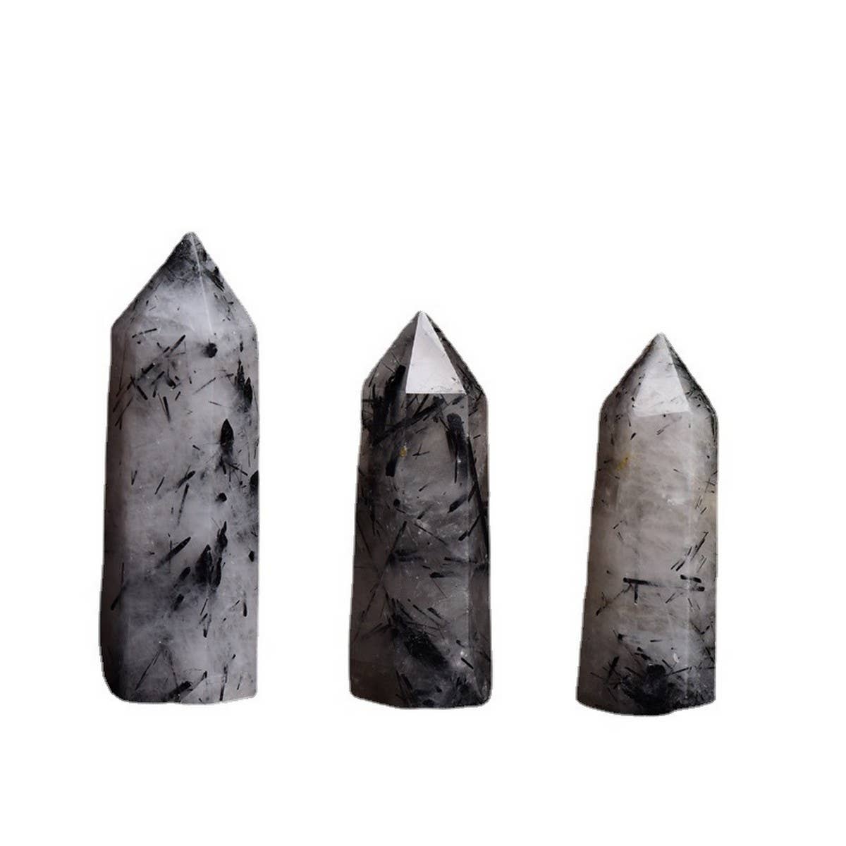 BLACK RUTILATED QUARTZ CRYSTAL TOWER_CWMM8123
