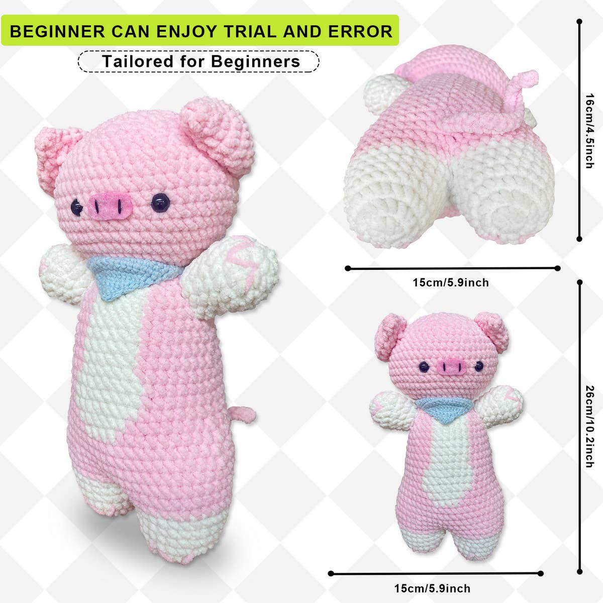 CROCHET PIGLET DOLL MATERIAL KIT_CWMM1869