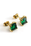 Colored Gem Decked Stainless Steel Earrings_Cwaje0378