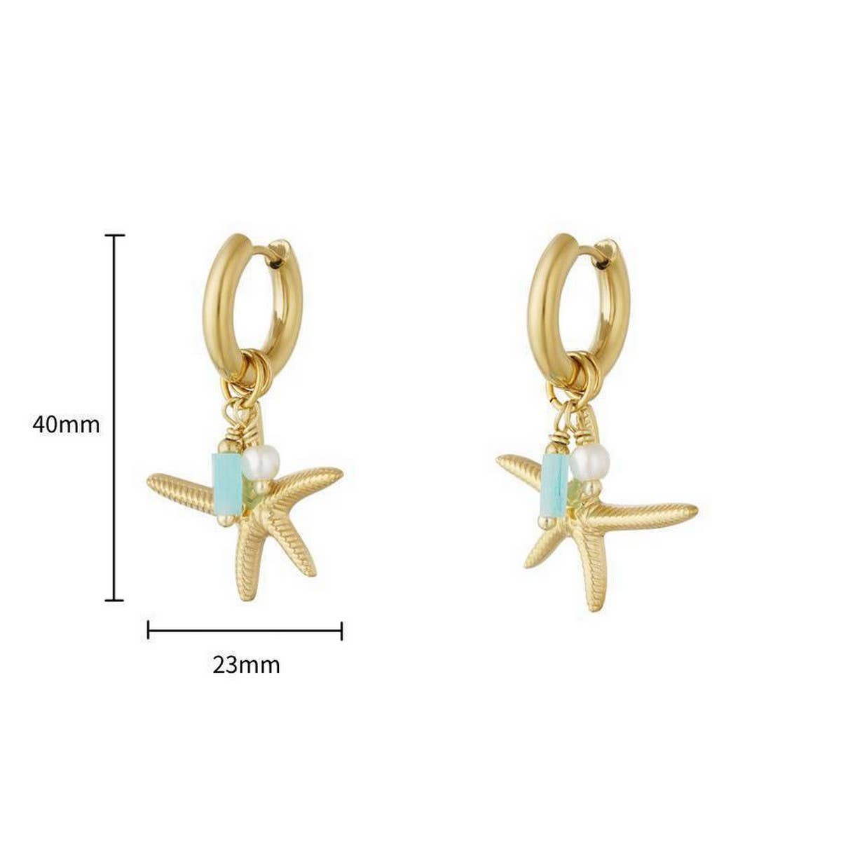 SUMMER OCEAN COLLECTION GOLD EARRINGS_CWAJE5120