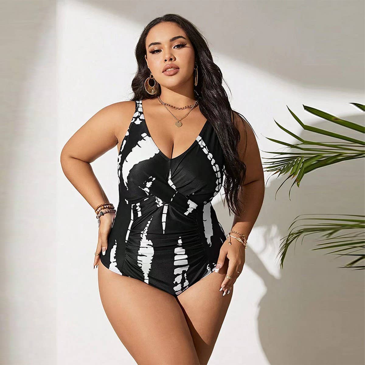 Womens Plus Size One Piece Bikini Swimsuit