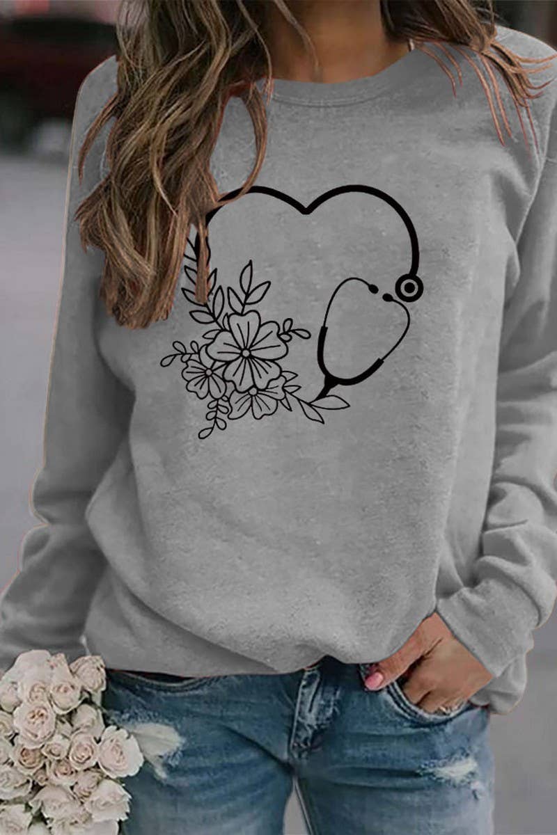 Valentine Day Printed Long Sleeved Pullover_Cwtstl0973
