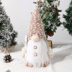 CHRISTMAS LONG BEARD PLUSH HAT WITH LIGHT ORNAMENT_CWMM2764