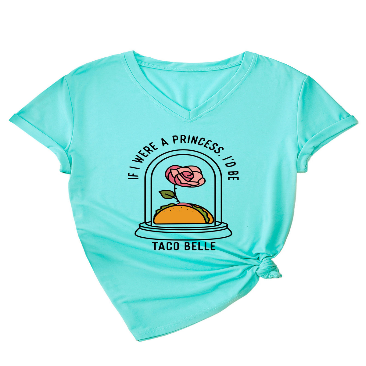FUNNY WOMENS TEE PRINCESS TACO PRINT_CWTTS1522