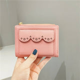 SIMPLE SOLID COLOR LACE HOLLOW WALLET_CWAB2564
