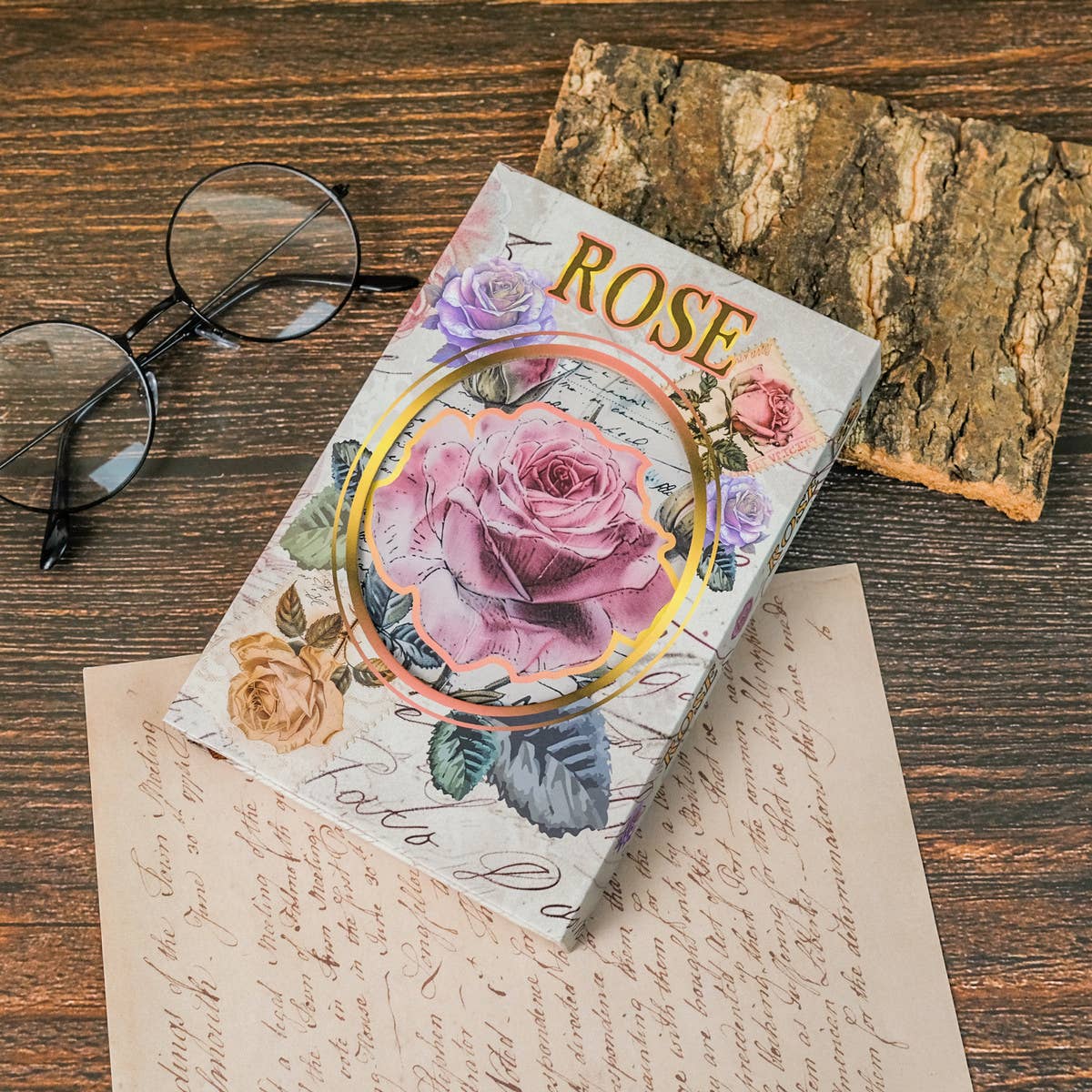 Vintage Rose Portable Notebook_Cwmm1838