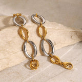 STYLISH TWO TONE TITANIUM STEEL CHAIN BRACELET_CWAJE4790