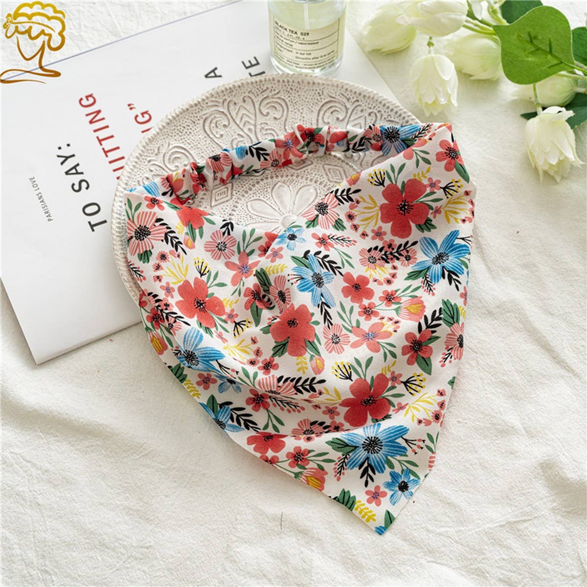 FLORAL PASTORAL STYLE HEADSCARF HAIR ACCESSORIES_CWAHA4153