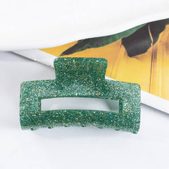 Cwaha1437_Glitter Powder Rectangle Gentle Hair Claw Clip