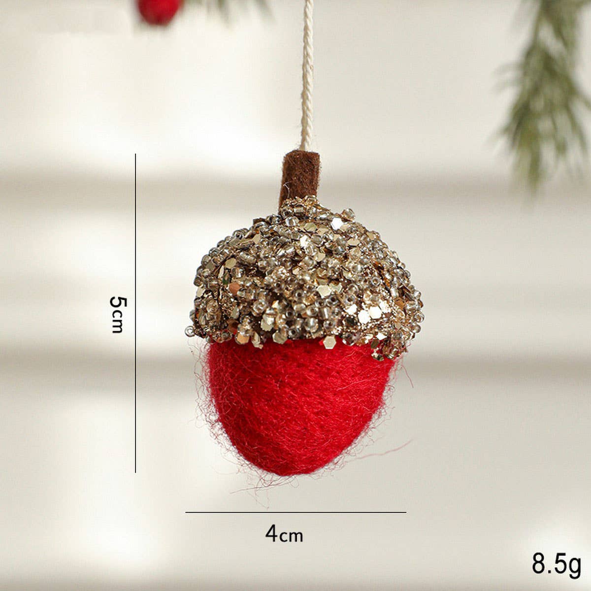 FELT PINECONE ACORN CHRISTMAS TREE ORNAMENT_CWMM9742