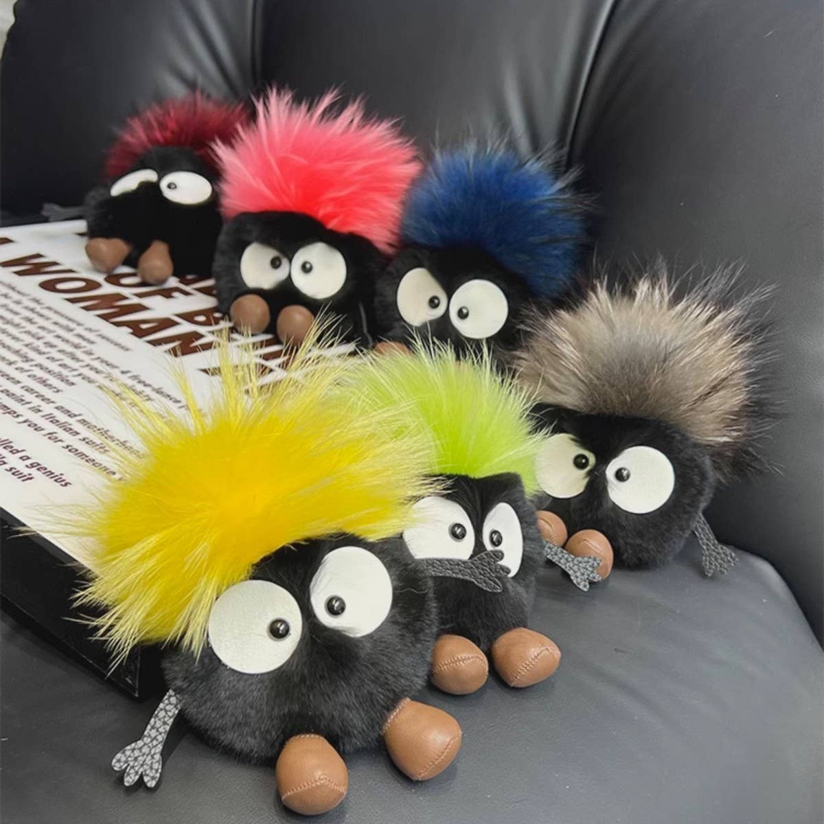 CUTE LITTLE COAL BRIQUETTES CAR KEYCHAIN PENDANT_CWMM2530