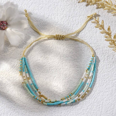 MIXED COLOR RICE BEADS STACKING DESIGN BRACELET_CWMM3798