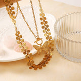 FASHION 18K GOLD BUTTERFLY COLLARBONE CHAIN_CWMM8884
