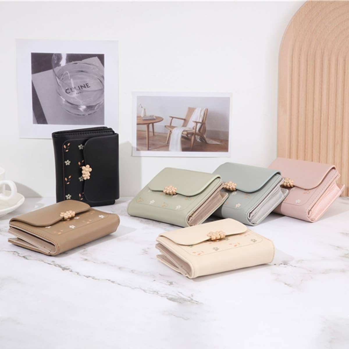 Fresh Sweet Print 3-Fold Zipper Wallet_Cwab06259