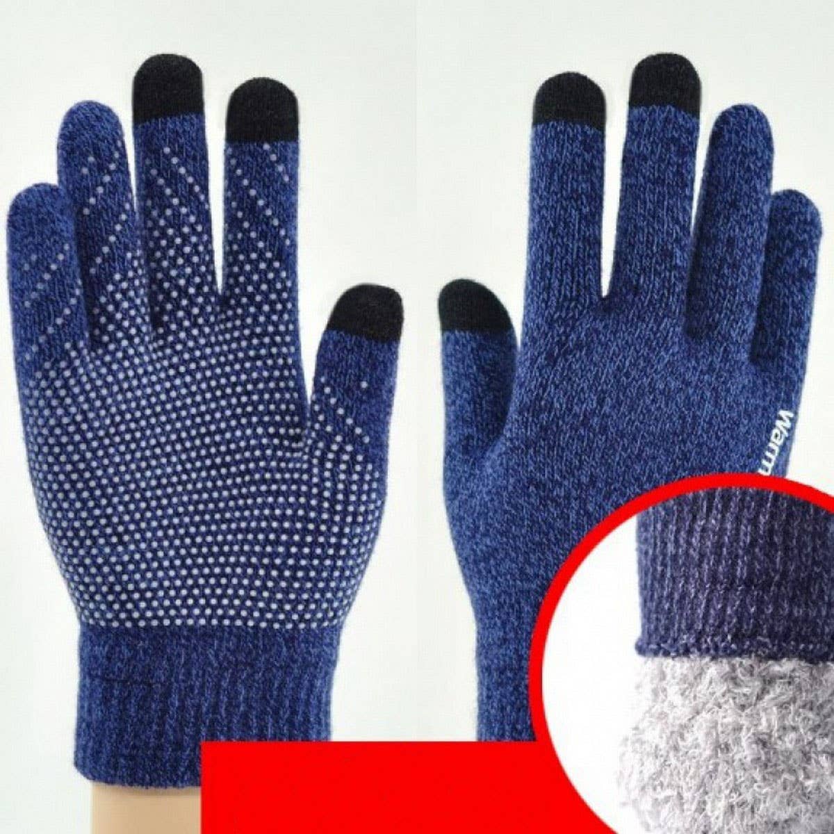 NON SLIP STUDENT KNITTED WOOL TOUCH SCREEN GLOVES_CWAG0193