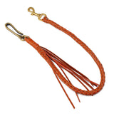 PUNK VINTAGE BRAIDED COWHIDE TASSEL PANTS CHAIN_CWMM4828