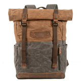 Vintage Waxed Canvas Hiking Backpack_Cwab5525