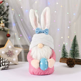 EASTER BUNNY DWARF FACELESS OLD MAN DOLL ORNAMENTS_CWMM2845