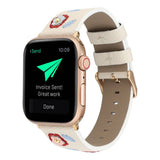 APPLE WATCH9 1 EMBROIDERED LEATHER STRAP_CWASC1540