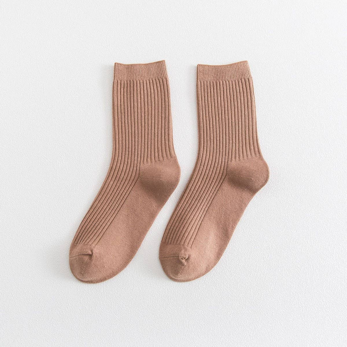 NEW ALL MATCH DOUBLE NEEDLE MID CALF SOCKS_CWMS1347