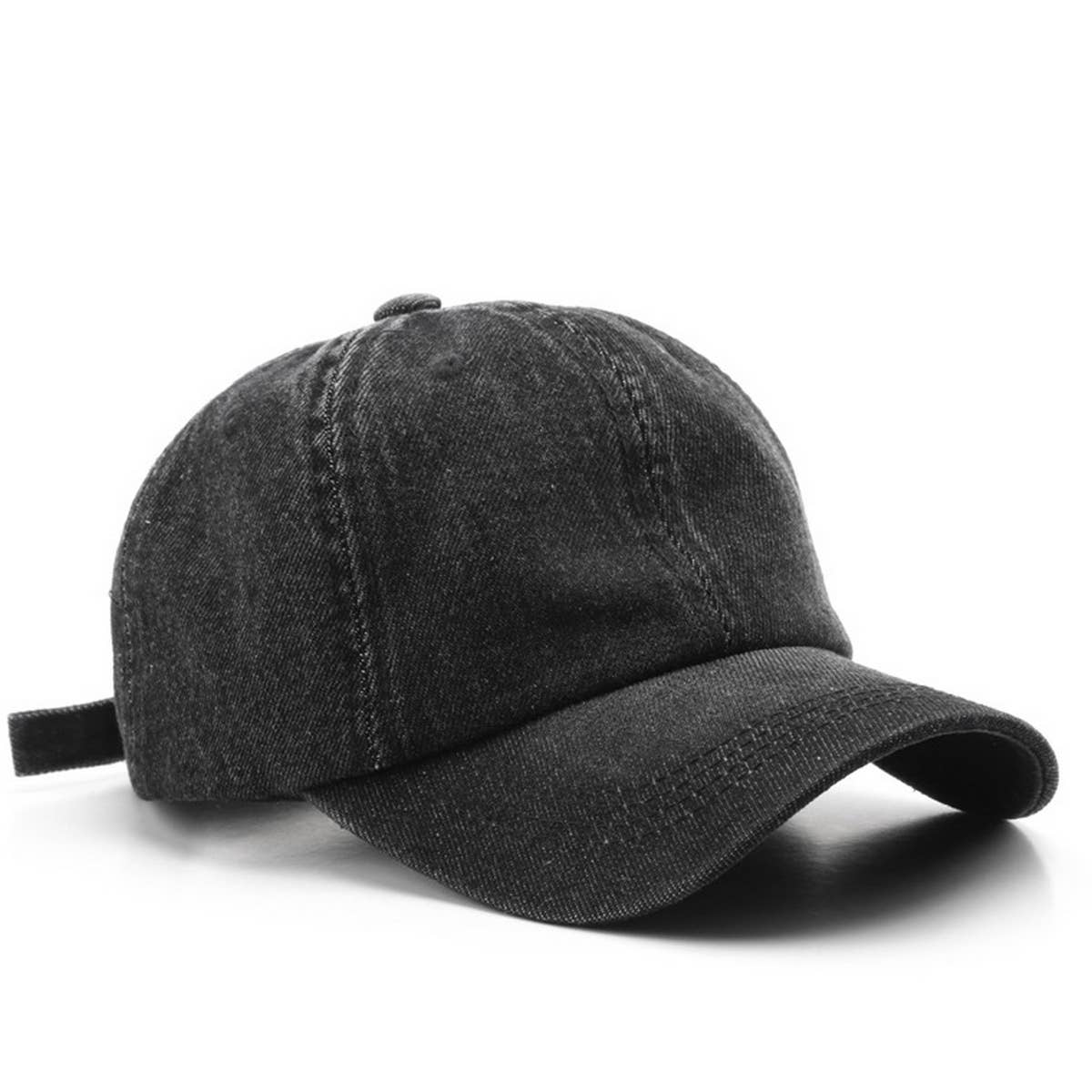 Cwah3200_Solid Color Sun Protection Denim Baseball Cap