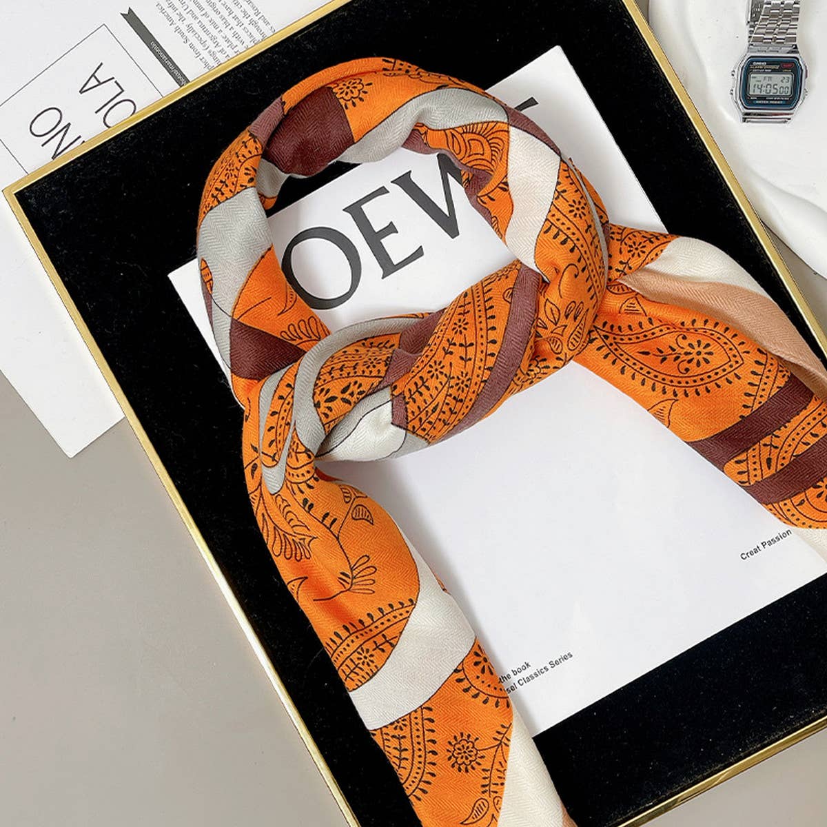 IRREGULAR SHAPE VELVET SCARF ELEGANT WOOL WRAP_CWASC0906