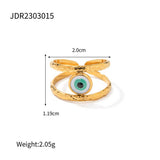 DEVILS EYE STAINLESS STEEL GOLD PLATED RING_CWAJE1245