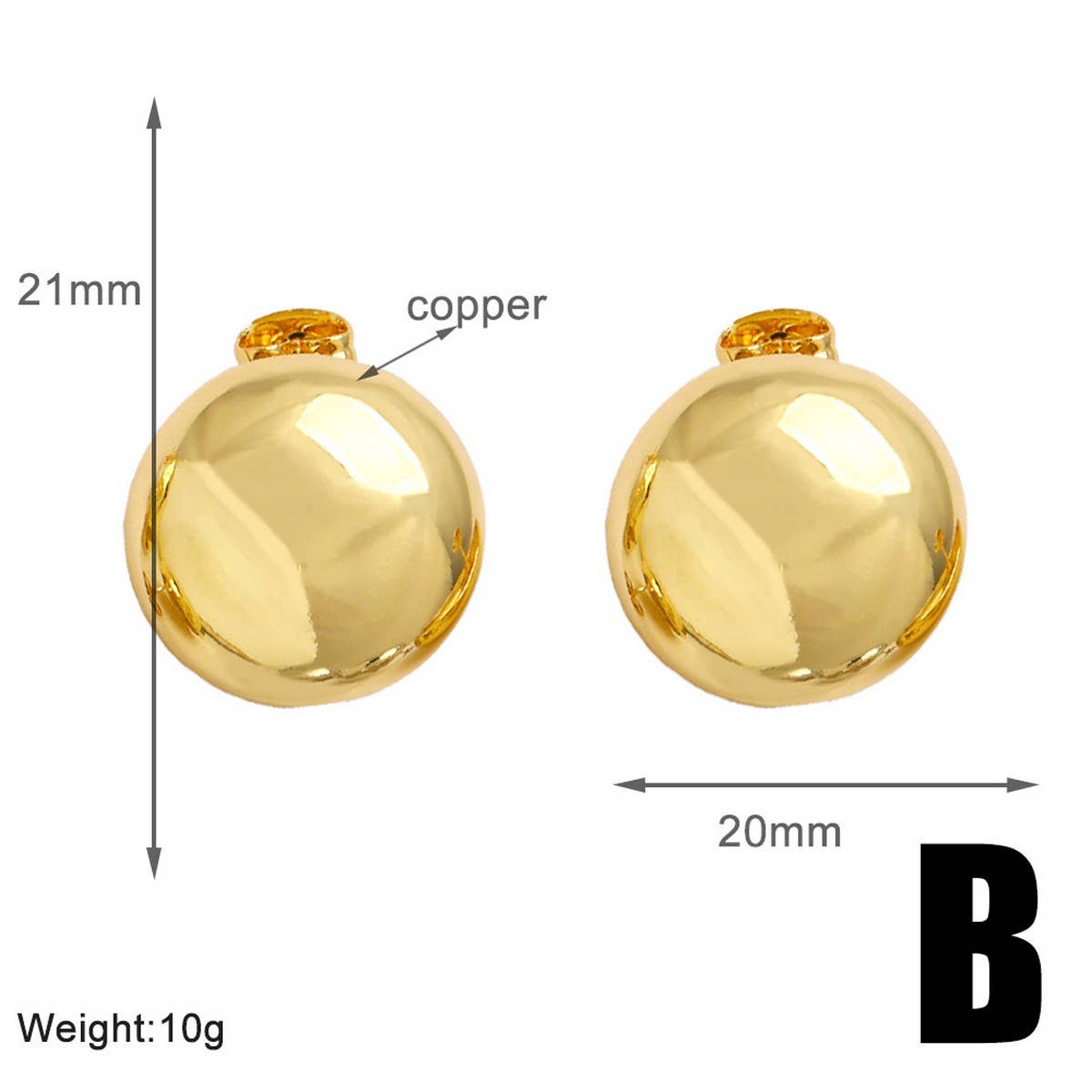 Versatile Retro Gold Plated Earrings