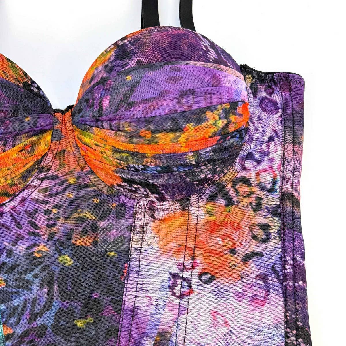 PRINTED SUSPENDERS SEXY HOT GIRL HERRINGBONE BRA_CWMM4129